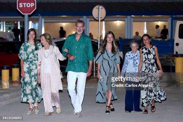 Princess Sofia of Spain, Queen Sofia, King Felipe VI of Spain, Crown Princess Leonor of Spain, Princess Irene of Greece and Queen Letizia of Spain...