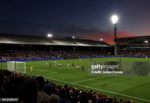 General view during the Premier League match between Crystal Palace and Arsenal FC at Selhurst Park on August 05, 2022 in London, England.