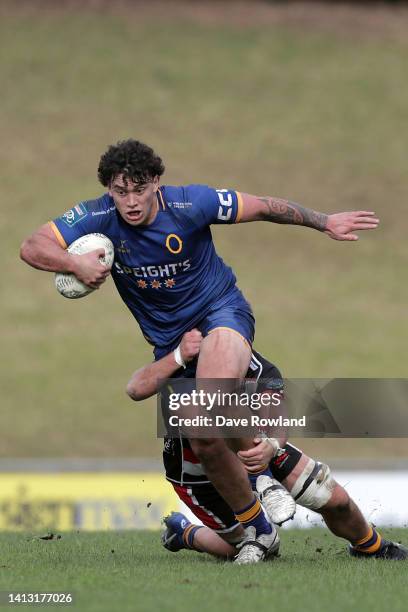 Thomas Umaga-Jensen of Otago during the round one Bunnings NPC match between Counties Manukau and Otago at Navigation Homes Stadium, on August 06 in...