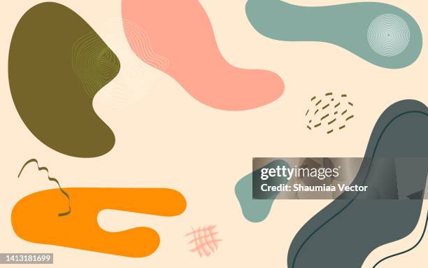 liquid style colorful pastel abstract background with geometric elements vector - makeup texture white stock illustrations