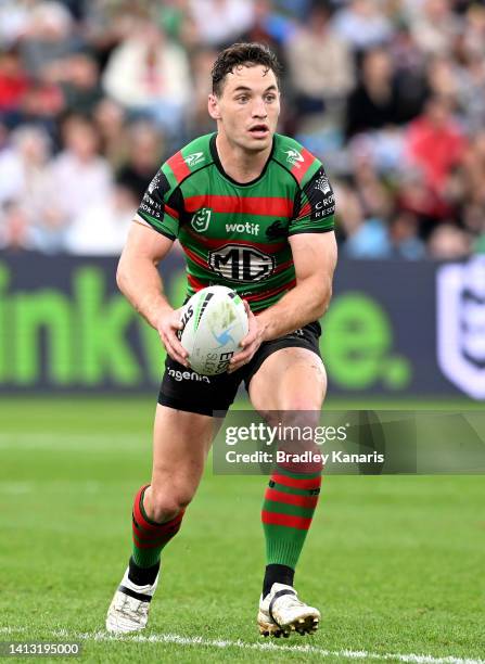 Cameron Murray of the Rabbitohs in action during the round 21 NRL match between the South Sydney Rabbitohs and the New Zealand Warriors at Sunshine...