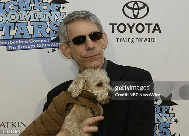 Air Date -- Pictured: Richard Belzer attends Comedy Central's " A Night of Too Many Stars," a benefit for autism at the Beacon Theatre in New York,...
