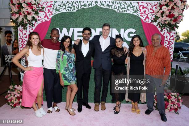 Ruth Goodwin, Damian Thompson, Sonia Dhillon Tully, Suraj Sharma, Tom Dey, Pallavi Sharda, Arianna Afsar and Manoj Sood attend Netflix's "Wedding...
