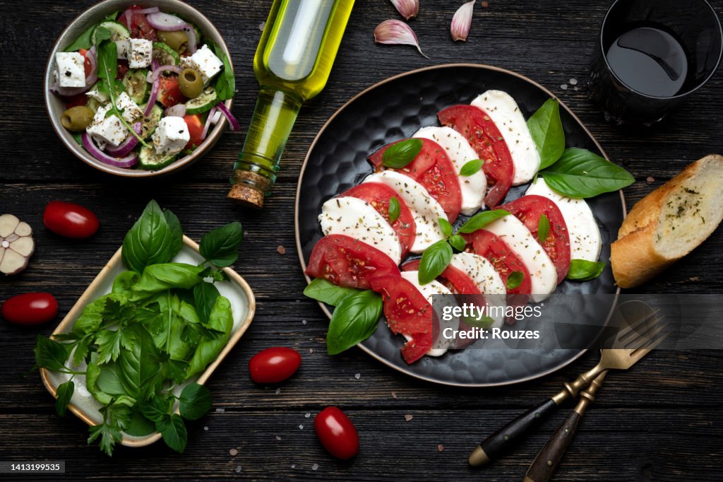 Verity of Italian dish