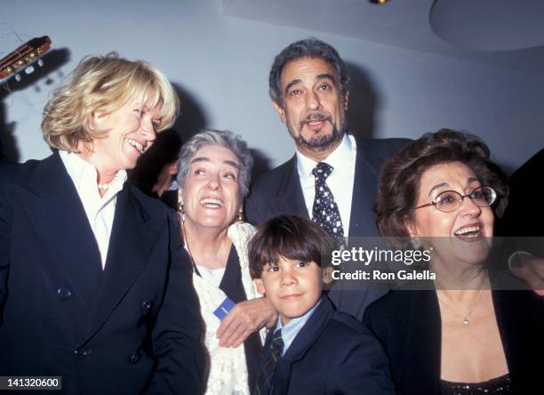 Martha Stewart, guests, Placido Domingo and Marta Ornelas at the Grand Opening of Restaurant Domingo, Restaurant Domingo, New York City.