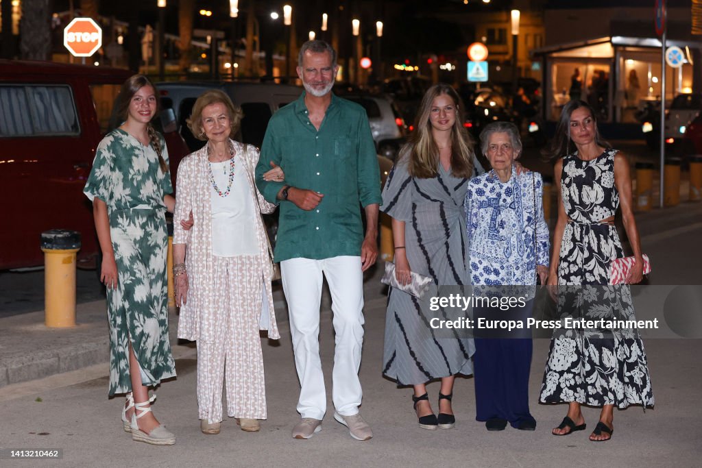 The Royal Family Dines Out In Mallorca