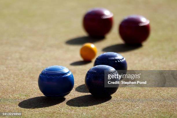 Detailed view of Team England lawn bowls during Women's Pairs - Gold Medal Match between Australia and England on day nine of the Birmingham 2022...