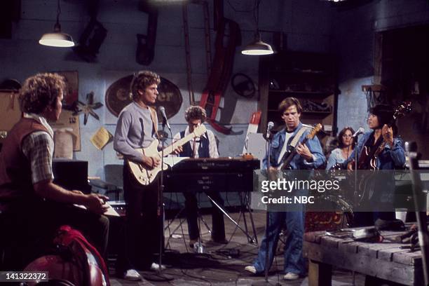 Air Date -- Pictured: Clint Howard as Corky Macpherson, Dean Scofield as Bart Bates, Kevin Lee Miller as Barry Bates, Charles Martin Smith as George...