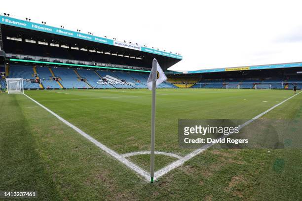 General view of the inside of the stadium prior to kick off of the Premier League match between Leeds United and Wolverhampton Wanderers at Elland...