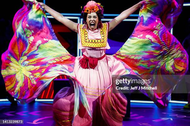 Cast from pop musical, Fantastically Great Women Who Changed the World perform at the Pleasance Opening Gala at The Edinburgh International Festival...