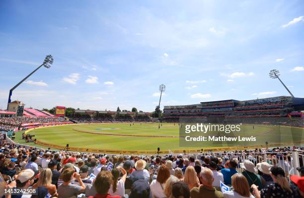 General view of play during the Cricket T20 - Semi-Final match between Team England and Team India on day nine of the Birmingham 2022 Commonwealth...