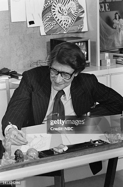 Pilot" -- Aired -- Pictured: Fashion designer Yves St. Laurent at his couture workshop -- Photo by: NBCU Photo Bank
