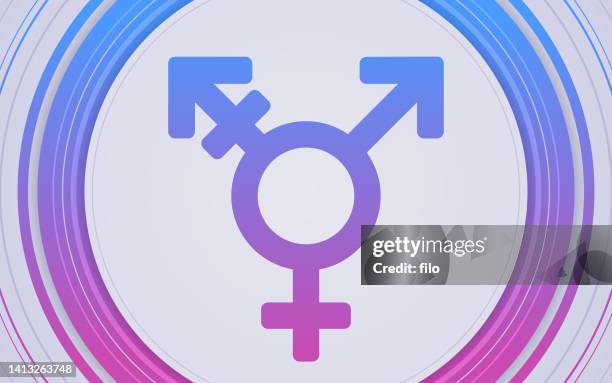 stockillustraties, clipart, cartoons en iconen met transgender symbol background - rolwisseling