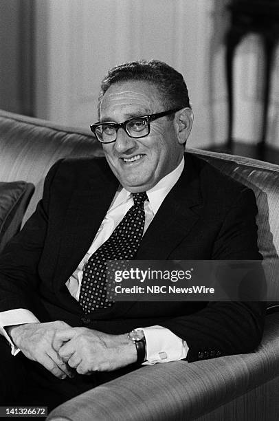 No More Vietnams, But... An NBC White Paper on Oil and American Power" -- Air Date -- Pictured: Former U.S. Secretary of State Henry Kissinger --...