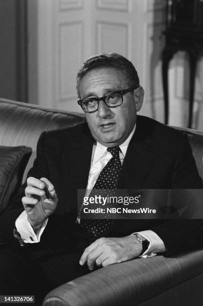 No More Vietnams, But... An NBC White Paper on Oil and American Power" -- Air Date -- Pictured: Former U.S. Secretary of State Henry Kissinger --...