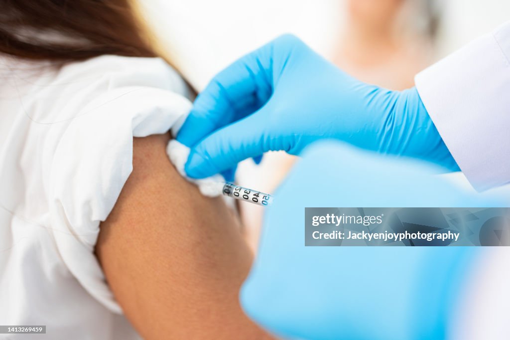 Monkeypox vaccination of a female toddler in the hospital ward