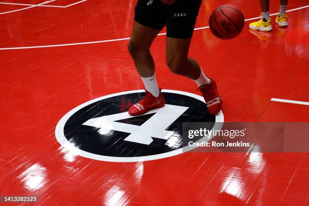 General view of signage during BIG3 Week Eight at Comerica Center on August 06, 2022 in Frisco, Texas.