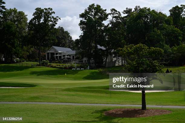 View of the eighth hole during the third round of the Wyndham Championship at Sedgefield Country Club on August 06, 2022 in Greensboro, North...