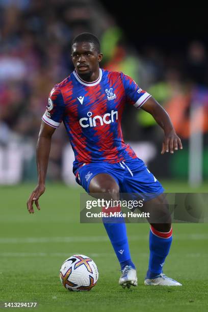 Cheick Doucoure of Crystal Palace in action during the Premier League match between Crystal Palace and Arsenal FC at Selhurst Park on August 05, 2022...