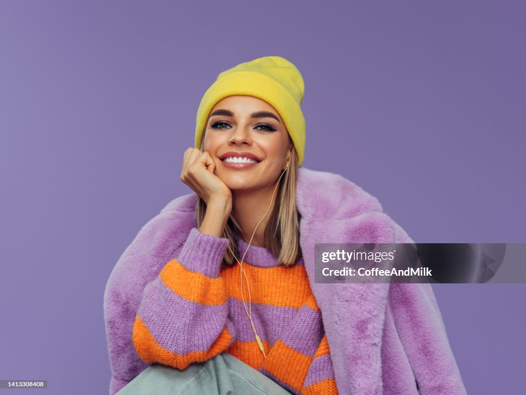 Beautiful emotional woman