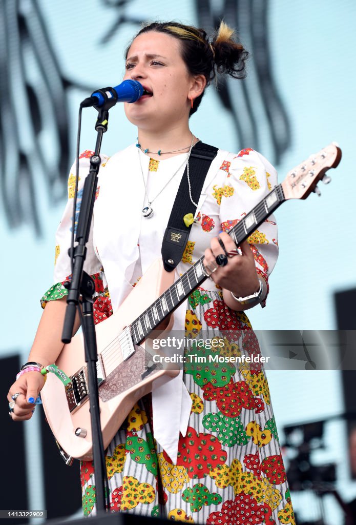 Bela Salazar of The Linda Lindas performs during the 2022 Outside