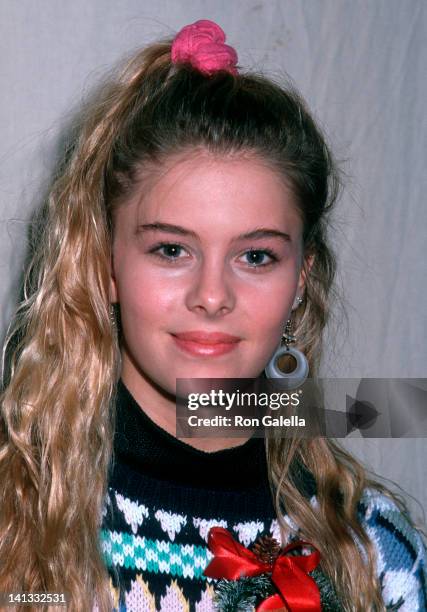 Nicole Eggert at the 1988 Hollywood Christmas Parade, KTLA Studios, Los Angeles.