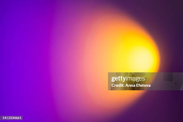 blurred colorful neon background with abstract shadows and lights pattern. copy space for your design. trendy colors of the year. - glowing sphere stock pictures, royalty-free photos & images