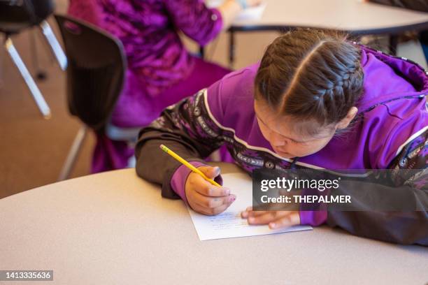 Girl Writing Assignment Middle School Student Reading Writing Photos and Premium High Res ...