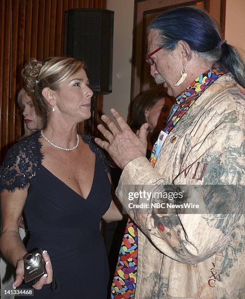 Airline Ambassadors Global Compassion Ball -- Pictured: Ruth Matranga, Regional Director, Airline Ambassador of Miami and Patch Adams attend the...