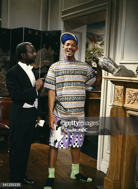 Season 1 -- Pictured: Joseph Marcell as Geoffrey; Will Smith as William 'Will' Smith -- Photo by: Chris Haston/NBCU Photo Bank