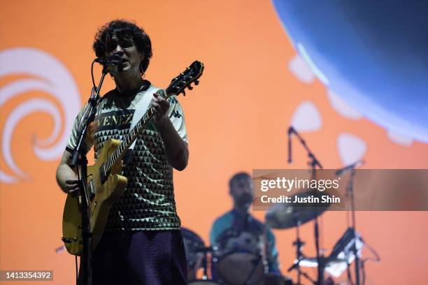 Ezra Koenig of Vampire Weekend performsduring the Incheon Pentaport Music Festival on August 06, 2022 in Incheon, South Korea.