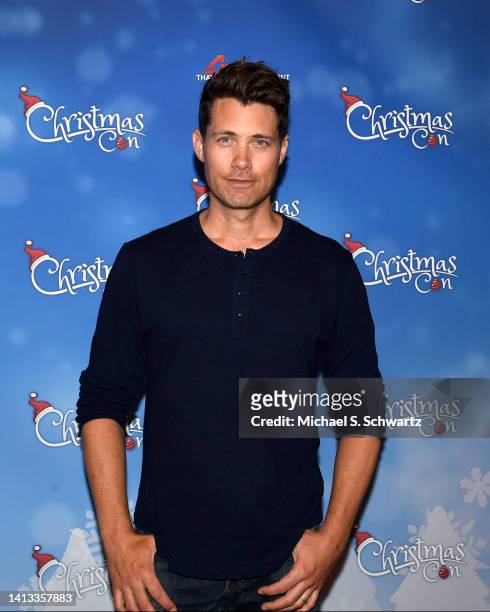 Actor Drew Seeley attends Christmas Con 2022 at Pasadena Convention Center on August 06, 2022 in Pasadena, California.