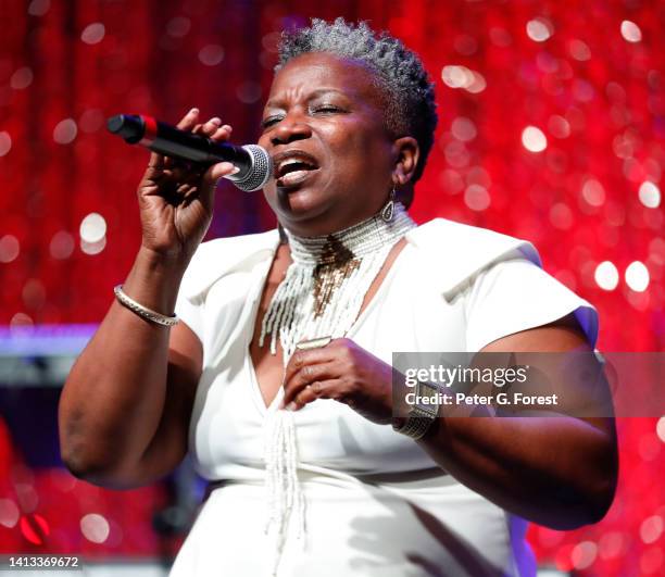 Gina Brown performs during the Urban League of Louisiana Gala at the Ernest N. Morial Convention Center on August 6, 2022 in New Orleans, Louisiana.