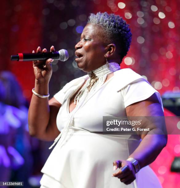 Gina Brown performs during the Urban League of Louisiana Gala at the Ernest N. Morial Convention Center on August 6, 2022 in New Orleans, Louisiana.