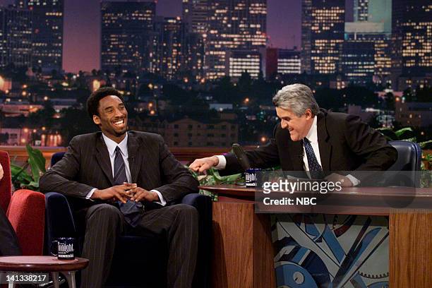 Episode 1773 -- Pictured: Basketball player Kobe Byrant during an interview with host Jay Leno on February 8, 2000 --
