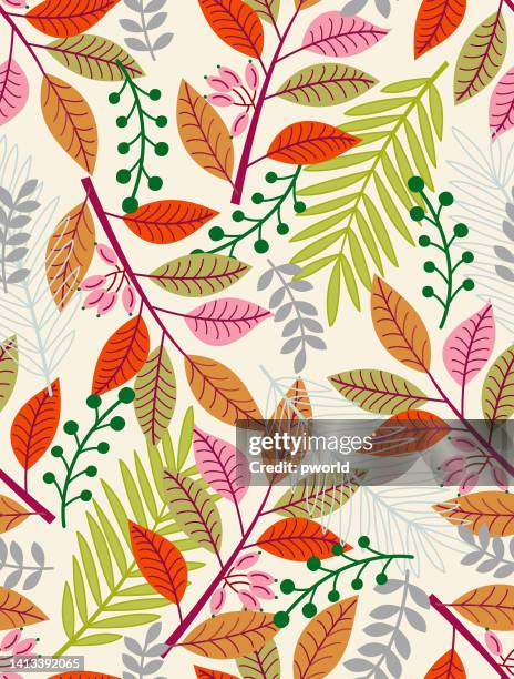 stockillustraties, clipart, cartoons en iconen met leaf seamless pattern . - vallende bladeren