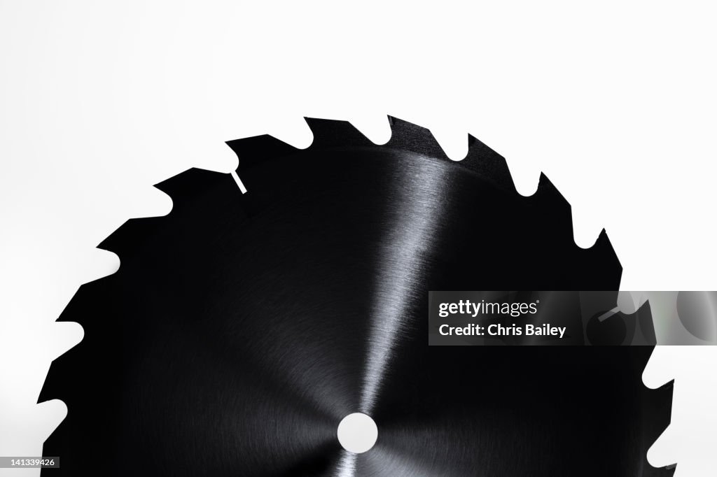 Close up of saw blade