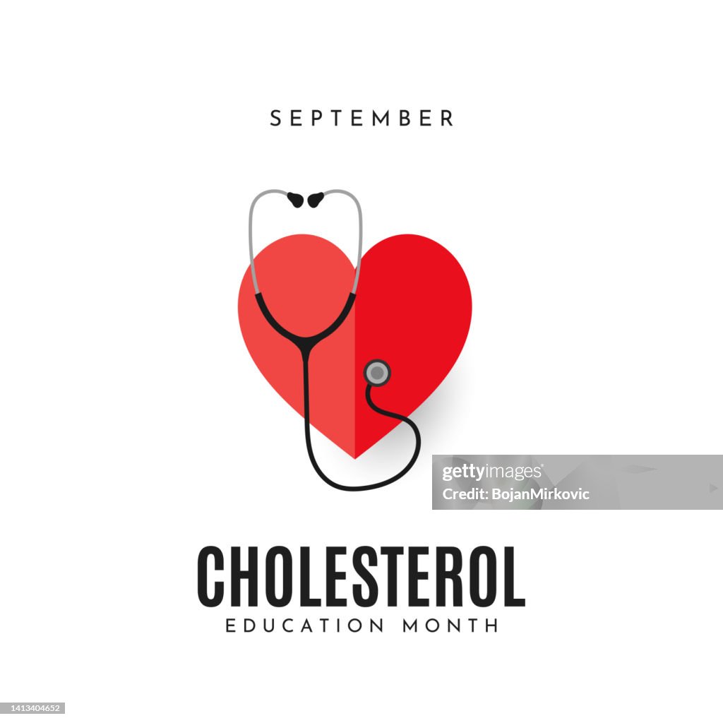 Cholesterol Education Month, September. Vector