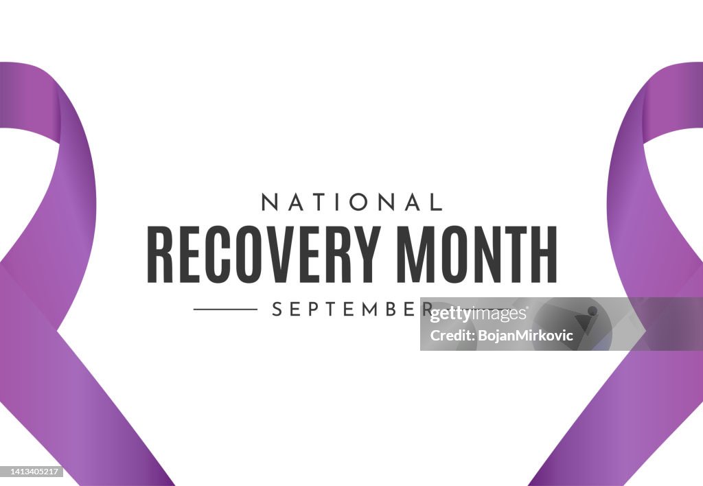 National Recovery Month, September. Vector