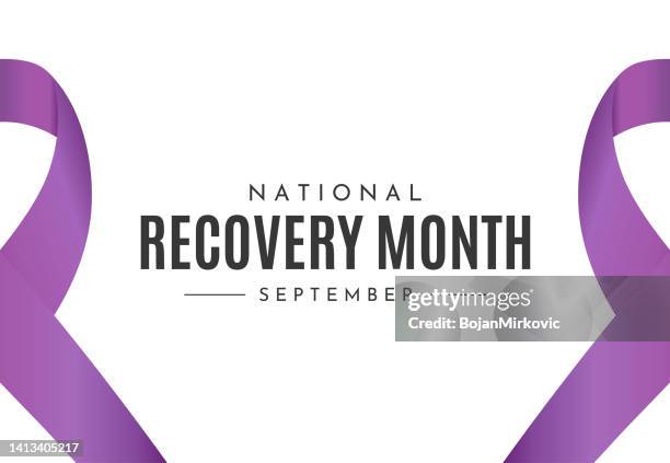 ilustrações de stock, clip art, desenhos animados e ícones de national recovery month, september. vector - national