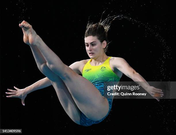 Maddison Keeney of Team Australia competes in the Women's 3m Springboard Preliminary on day ten of the Birmingham 2022 Commonwealth Games at Sandwell...