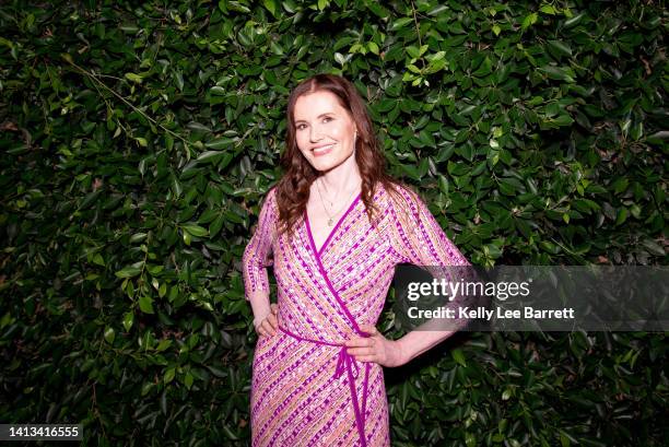 Geena Davis attends Cinespia's screening of 'A League of Their Own' held at Hollywood Forever on August 06, 2022 in Hollywood, California.
