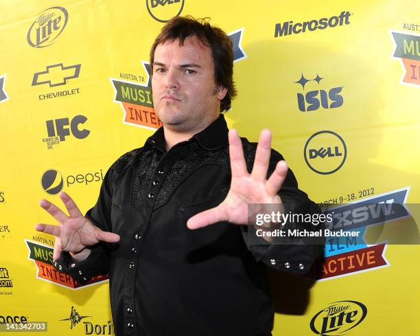 Actor Jack Black arrives at the World Premiere of "Bernie" during the 2012 SXSW Music, Film + Interactive Festival at Paramount Theatre on March 13,...