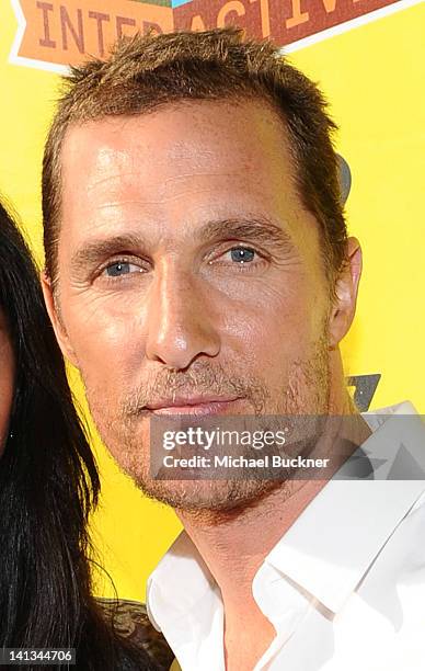 Actor Matthew McConaughey arrive at the World Premiere of "Bernie" during the 2012 SXSW Music, Film + Interactive Festival at Paramount Theatre on...