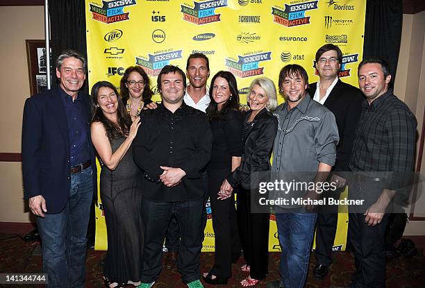 Bill Lee of Millennium Entertainment, producer Ginger Sledge, Janet Pierson, Producer SXSW Film Festival, actor Jack Black, actor Matthew...