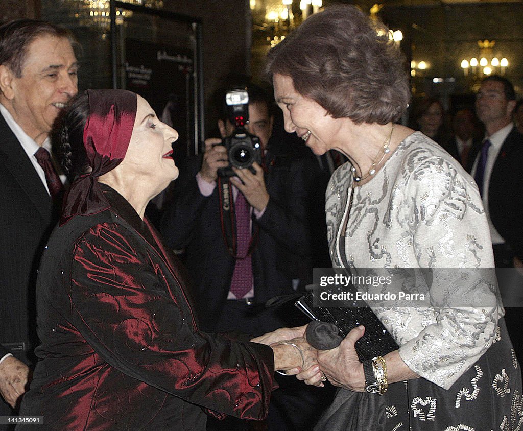 Queen Sofia Of Spain Attends Alicia Alonso Tribute Gala in Madrid