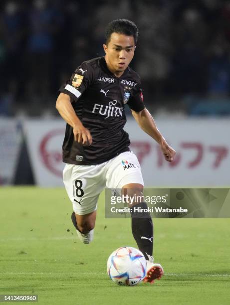 Chanathip of Kawasaki Frontale in action during the J.LEAGUE Meiji Yasuda J1 24th Sec. Match between Kawasaki Frontale and Yokohama F･Marinos at...