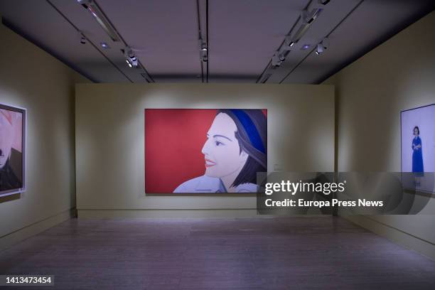 The Red Smile', title of one of the works that make up the exhibition on the American painter Alex Katz, at the Thyssen-Bornemisza Museum, on August...