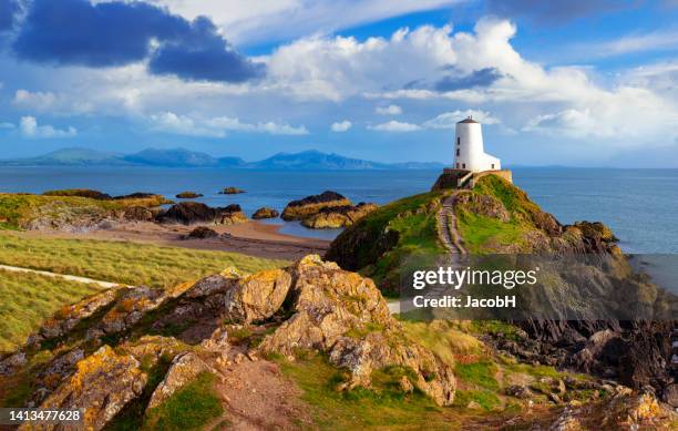 twr mawr on llanddwyn island, anglesey - anglesey wales bildbanksfoton och bilder