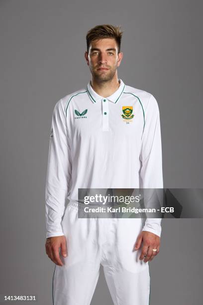 Duanne Olivier of South Africa poses during a portrait session at The Spitfire Ground on August 07, 2022 in Canterbury, England.